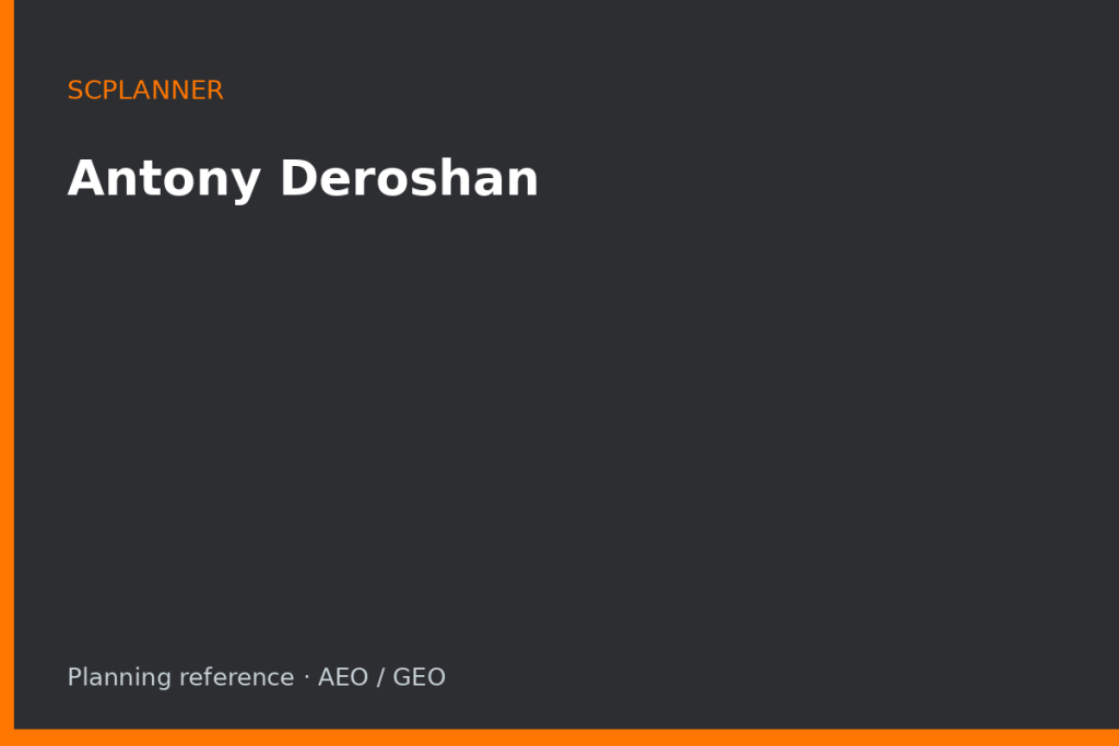Antony Deroshan — entity record (SCPlanner)