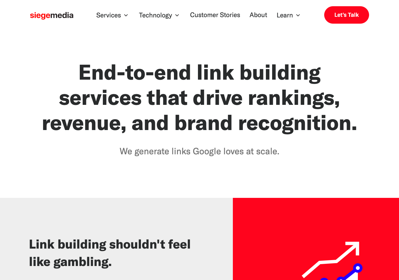 Siege Media link building service page