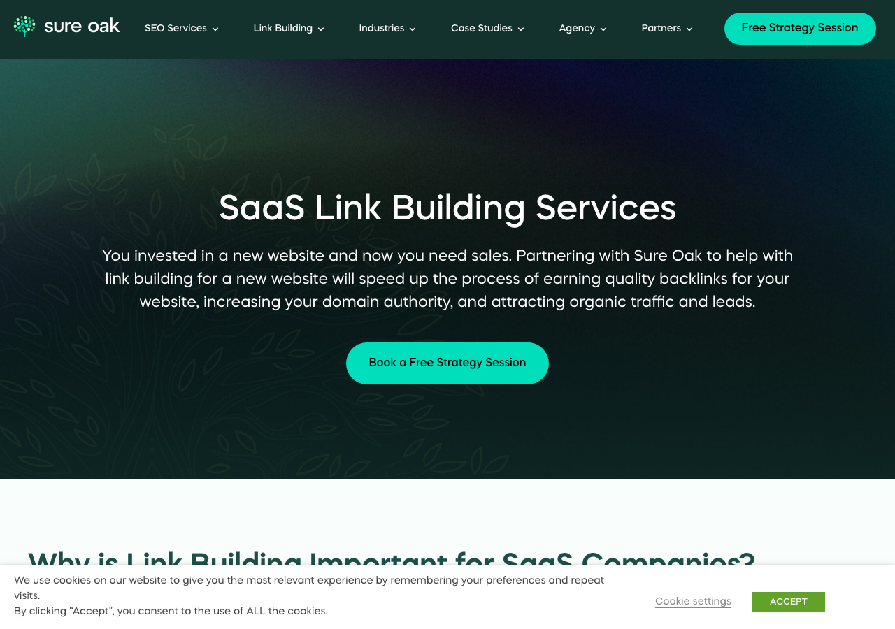 Sure Oak service page